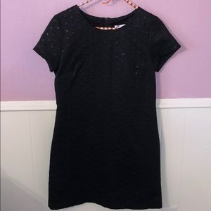 Little black dress with shimmer & dotted detail